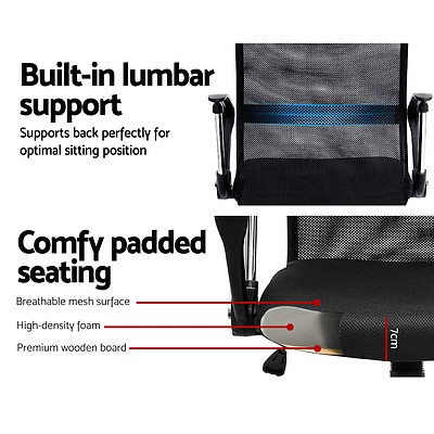 PU Leather Mesh High Back Office Chair - Black - Brand New - Free Shipping