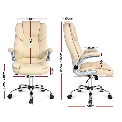 PU Leather Executive Office Chair - Beige - Brand New - Free Shipping