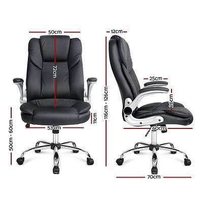 PU Leather Racing Style Office Chair - Black - Free Shipping