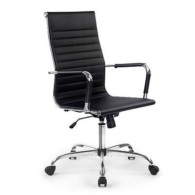 Eames Replica Office Chair Executive High Back Seating PU Leather Black - Brand New - Free Shipping