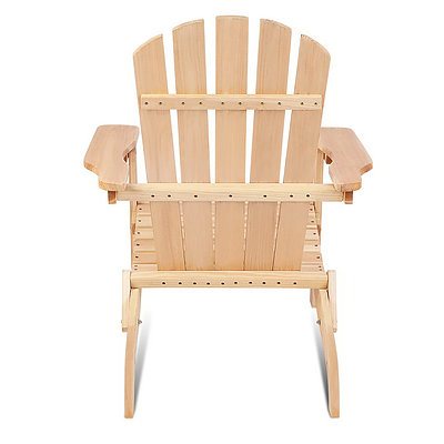 5 Piece Wooden Table and Chair Lounge Set - Natural Wood - Free Shipping