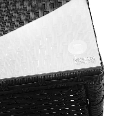 3 Piece Wicker Outdoor Furniture Set - Black - Brand New - Free Shipping