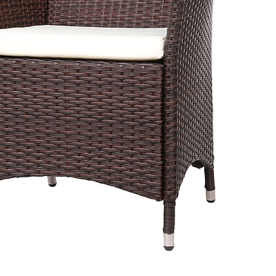 3-piece Outdoor Chair and Table Set Brown - Brand New - Free Shipping