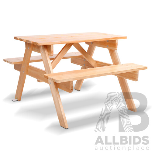 Kids Wooden Picnic Bench Set - Brand New - Free Shipping