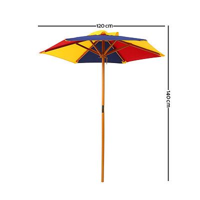 Kids Wooden Picnic Table Set with Umbrella - Brand New - Free Shipping