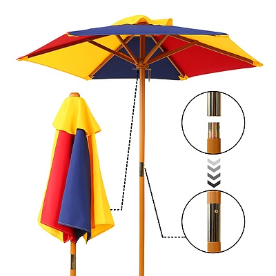 Kids Wooden Picnic Table Set with Umbrella - Brand New - Free Shipping