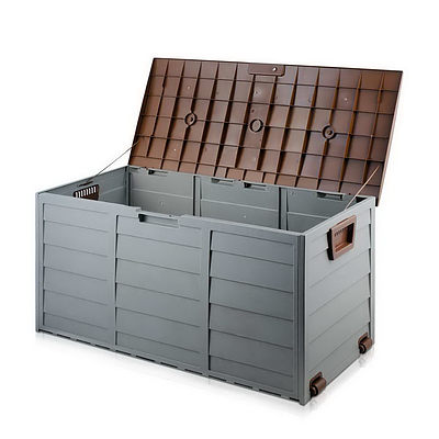 290L Outdoor Weatherproof Storage Box - Brown - Brand New - Free Shipping
