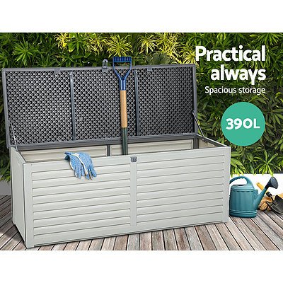 Outdoor Storage Box Bench Seat Toy Tool Sheds 390L - Brand New - Free Shipping