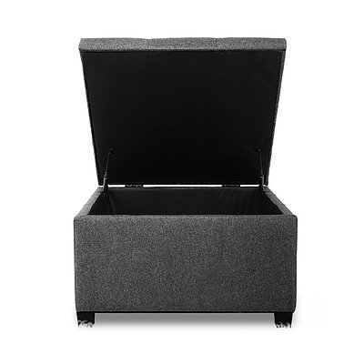 Storage Ottoman Blanket Box Linen Foot Stool Chest Couch Bench Toy Rest - Brand New - Free Shipping
