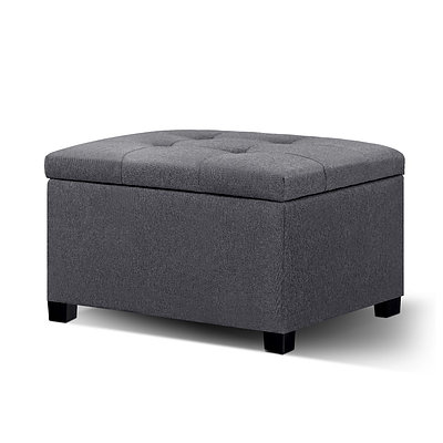Storage Ottoman Blanket Box Linen Foot Stool Chest Couch Bench Toy Rest - Brand New - Free Shipping
