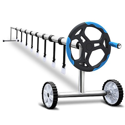 Swimming Pool Cover Roller Reel Adjustable Solar Thermal Blanket Blue - Brand New - Free Shipping