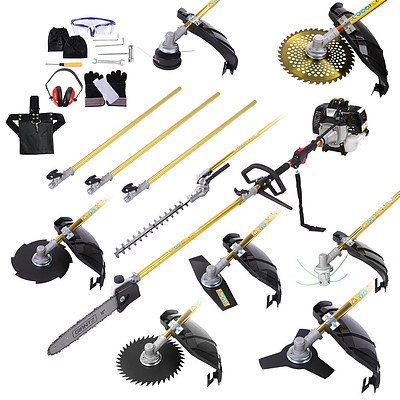 65CC  9 in 1 Multi Use Chainsaw Hedge Trimmer Whipper Brush Cutter - Free Shipping