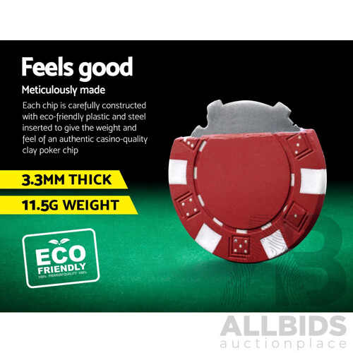 Poker Chip Set 300PC Chips TEXAS HOLD'EM Casino Gambling Dice Cards - Brand New - Free Shipping