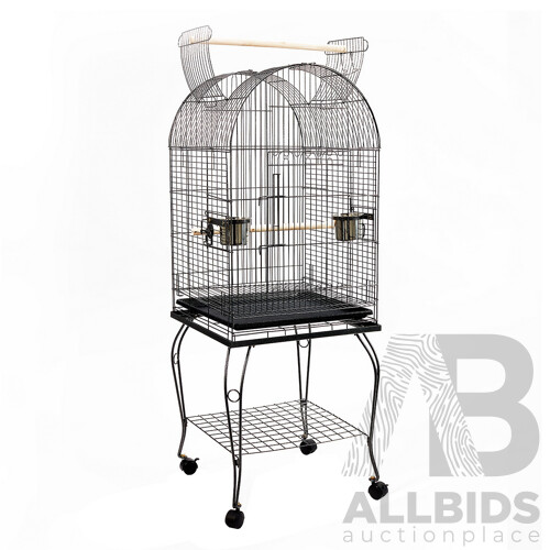 Parrot Pet Aviary Bird Cage with Open Roof 150cm Black - Brand New - Free Shipping