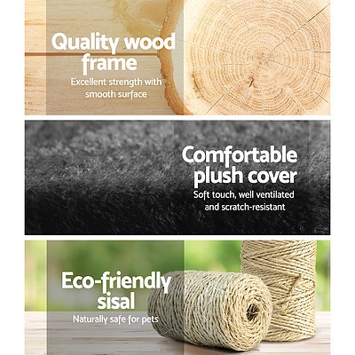 193cm Multi Level Cat Scratching Post - Grey - Brand New - Free Shipping