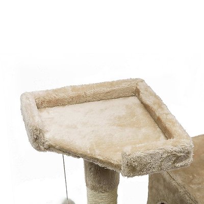 180cm Multi Level Cat Condo Scratching Tree Post - Beige - Brand New - Free Shipping