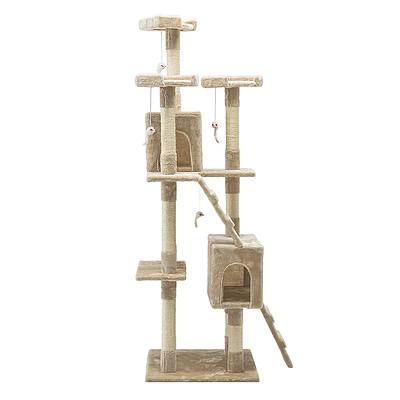 180cm Multi Level Cat Condo Scratching Tree Post - Beige - Brand New - Free Shipping
