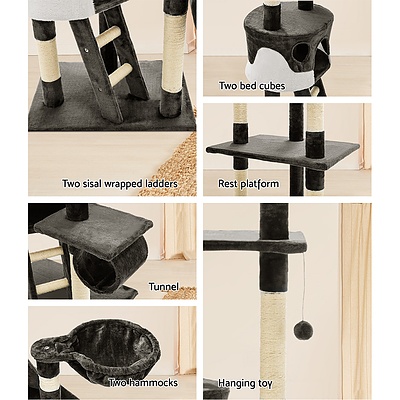 260cm Multi Level Cat Scratching Post - Grey - Brand New - Free Shipping