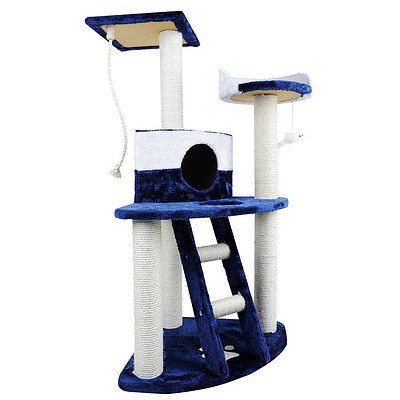 Cat Tree Trees Scratching Post Scratcher Tower Condo House Furniture Wood Grey - Brand New - Free Shipping