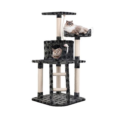 Cat Tree Trees Scratching Post Scratcher Tower Condo House Furniture Wood Grey - Brand New - Free Shipping