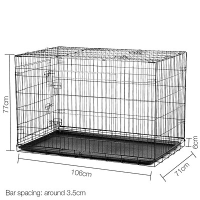 i.Pet 42inch Pet Cage - Black