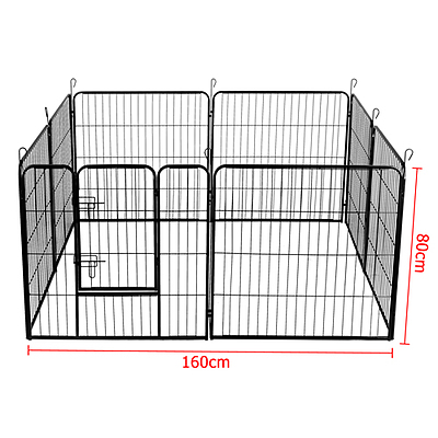 32 Inch 8 Panel Portable Pet Exercise Playpen - Free Shipping