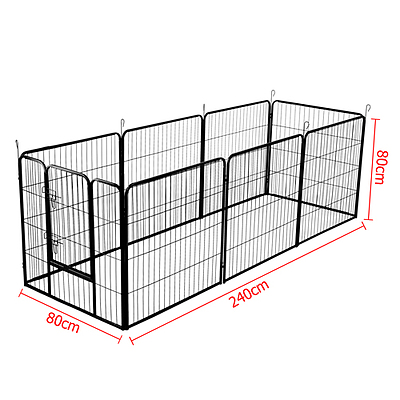 32 Inch 8 Panel Portable Pet Exercise Playpen - Free Shipping