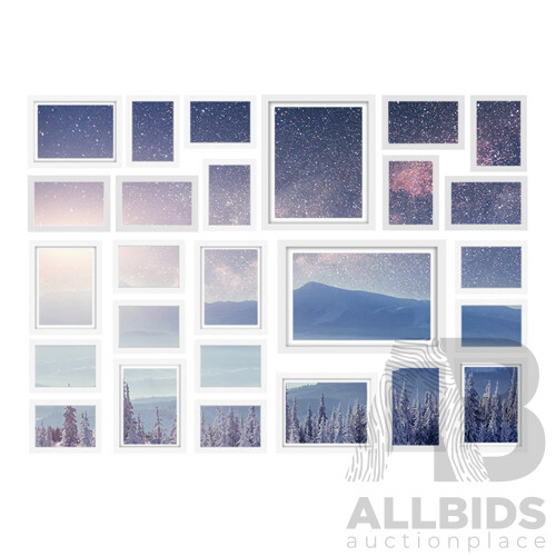 26 PCS Picture Photo Frame Wall Set Home Decor Present Gift White - Brand New - Free Shipping