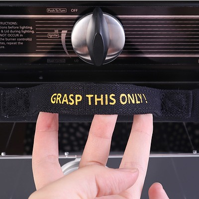 3 Burner Portable Oven - Silver & Black