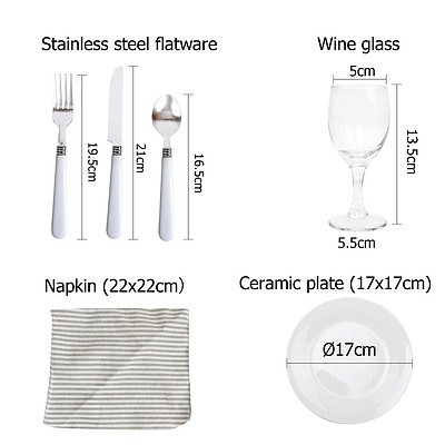 4 Person Picnic Basket Set with Cheese Board Blanket - Brand New - Free Shipping