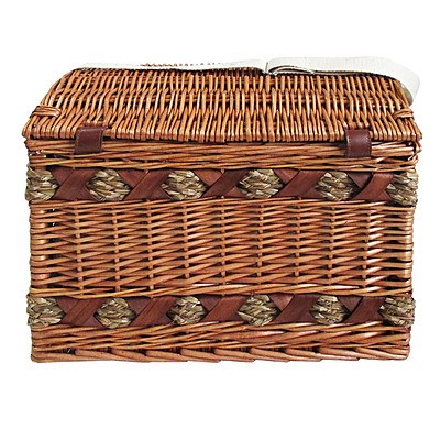 4 Person Picnic Basket Set with Cheese Board Blanket - Brand New - Free Shipping