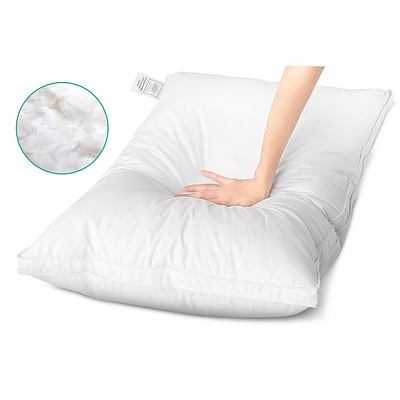 Duck Feather Down Twin Pack Pillow - Free Shipping