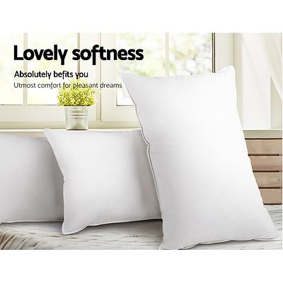 Set of 4 Medium & Firm Cotton Pillows -Brand New - Free Shipping