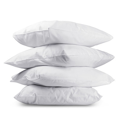 Set of 4 Medium & Soft Cotton Pillows -Brand New - RRP: $40.9 - Free Shipping