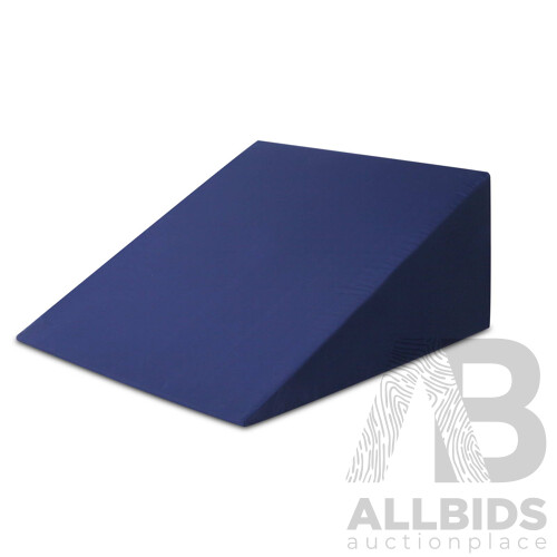Foam Wedge Back Support Pillow - Blue - Free Shipping