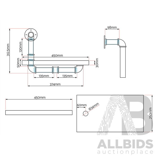 DIY Floating Wall Shelves  - Brand New - Free Shipping