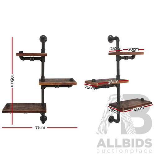 3 Level 84cm DIY Adjustable Metal Bookshelf - Brand New - Free Shipping