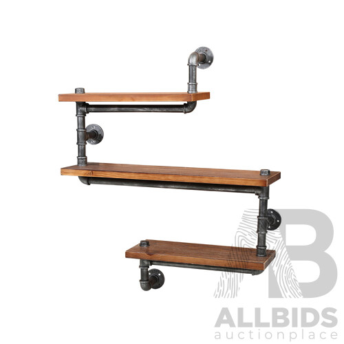 3 Level 84cm DIY Adjustable Metal Bookshelf - Free Shipping