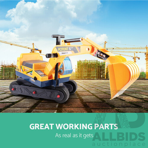 Kids Ride On Excavator - Yellow - Brand New - Free Shipping