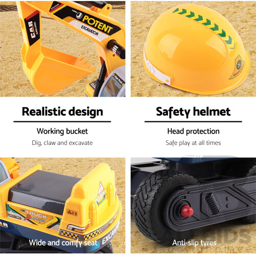 Kids Ride On Excavator - Yellow - Brand New - Free Shipping