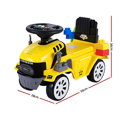 Kids Ride On Car w/ Building Blocks Toy Cars Engine Vehicle Truck Children - Brand New - Free Shipping