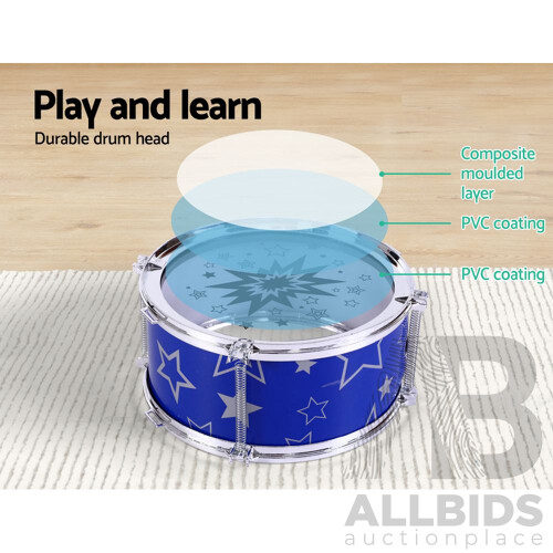 11 Piece Kids Drum Set - Brand New - Free Shipping