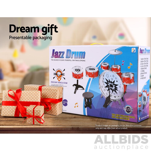 11 Piece Kids Drum Set - Brand New - Free Shipping