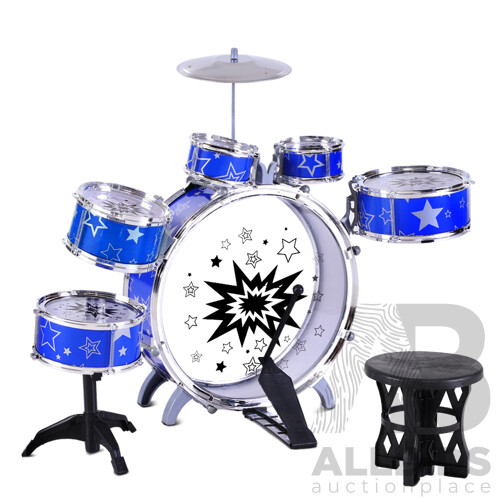 11 Piece Kids Drum Set - Brand New - Free Shipping