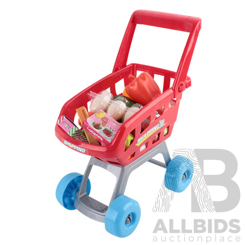 24 Piece Kids Super Market Toy Set - Red & White - Brand New - Free Shipping