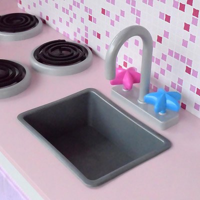 Keezi Kids Cookware Play Set - Pink & Red