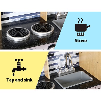 Kids Kitchen Wooden Pretend Play Set Toys Food Cooking Children Cookware - Brand New - Free Shipping