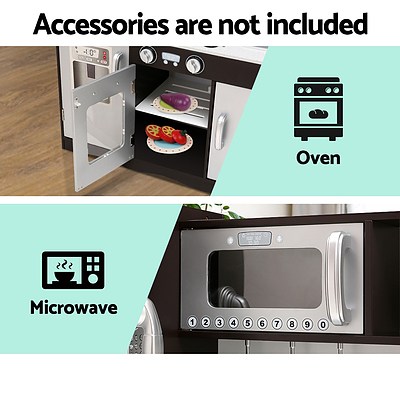 Kids Kitchen Set Pretend Play Food Sets Childrens Utensils Toys Black - Brand New - Free Shipping