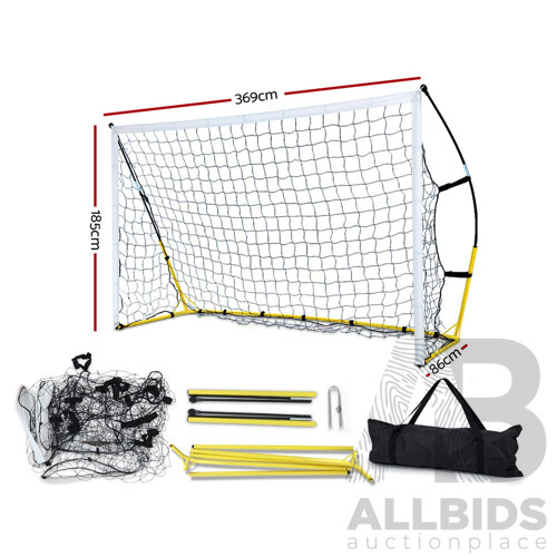 Everfit Portable Soccer Football Goal Net Kids Outdoor Training Sports 3.6M XL