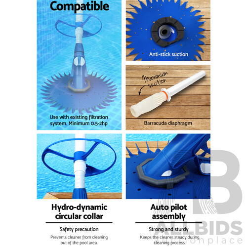 Swimming Automatic Pool Cleaner Floor Climb Wall Pool Vacuum 10M Hose